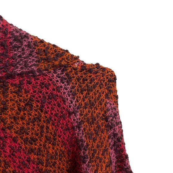 Rachel Roy Purple Orange Wool Blend Knit Open Front Cardigan Sweater Size MED - Picture 6 of 11